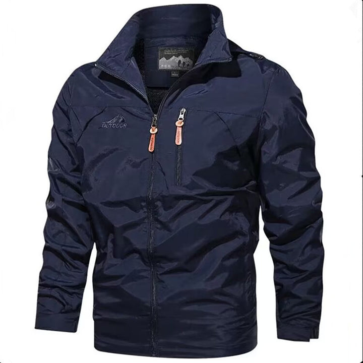 Herren Leichte wasserdichte Kapuzen-Outdoorjacke mit Brusttasche und verstellbaren Bündchen Echoarchiv