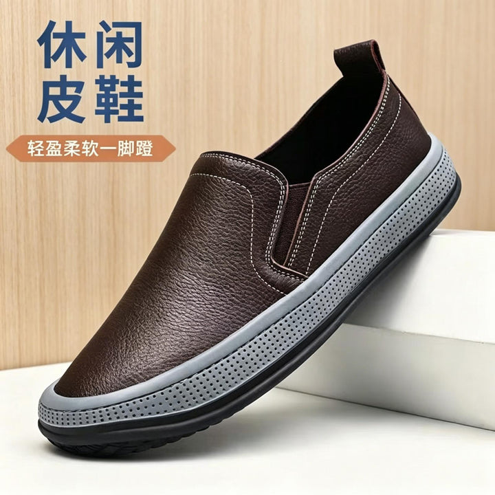 Herren Bequeme Slip-On Sneakers aus Leder Echoarchiv