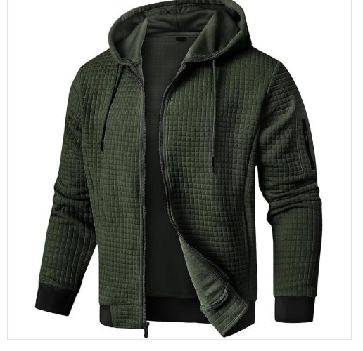 Herren Kapuzenjacke mit strukturiertem Quilt-Design Echoarchiv
