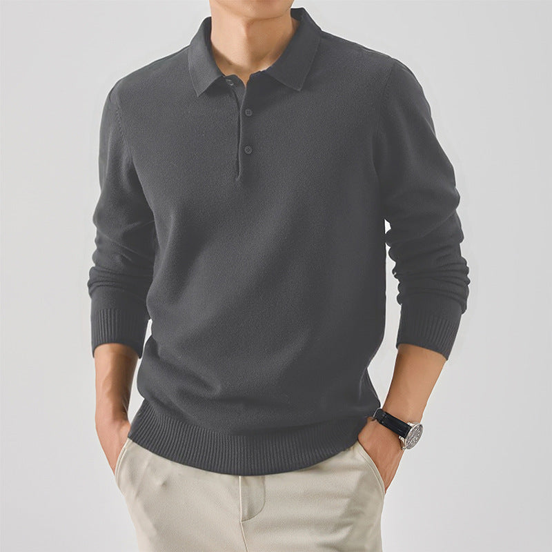 Herren eleganter Polokollektion Pullover aus feiner Baumwolle Echoarchiv