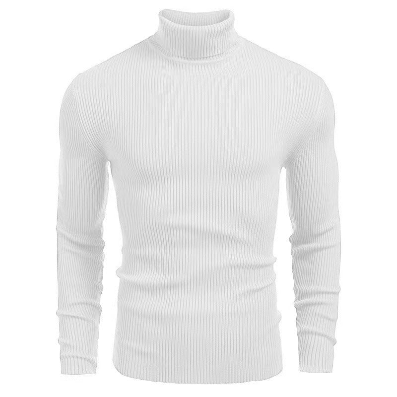 Herren nan Rippstrick Rollkragenpullover figurnaher elastischer Feinstrick Echo Archiv