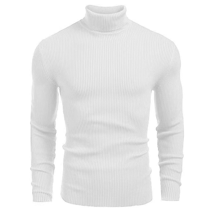 Herren nan Rippstrick Rollkragenpullover figurnaher elastischer Feinstrick Echo Archiv
