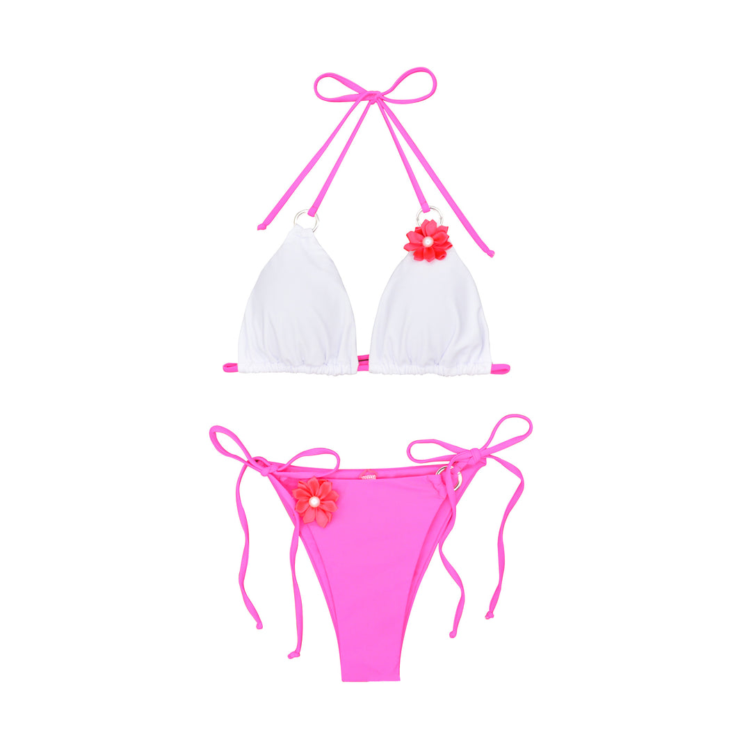Damen Bikini mit verspieltem Blütenmotiv und verstellbaren Trägern Echo Archiv