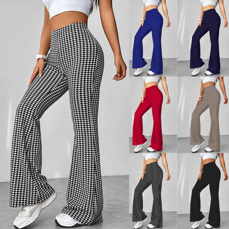 Damen Stretch-Schlaghose mit hoher Taille und weitem Bein Echo Archiv