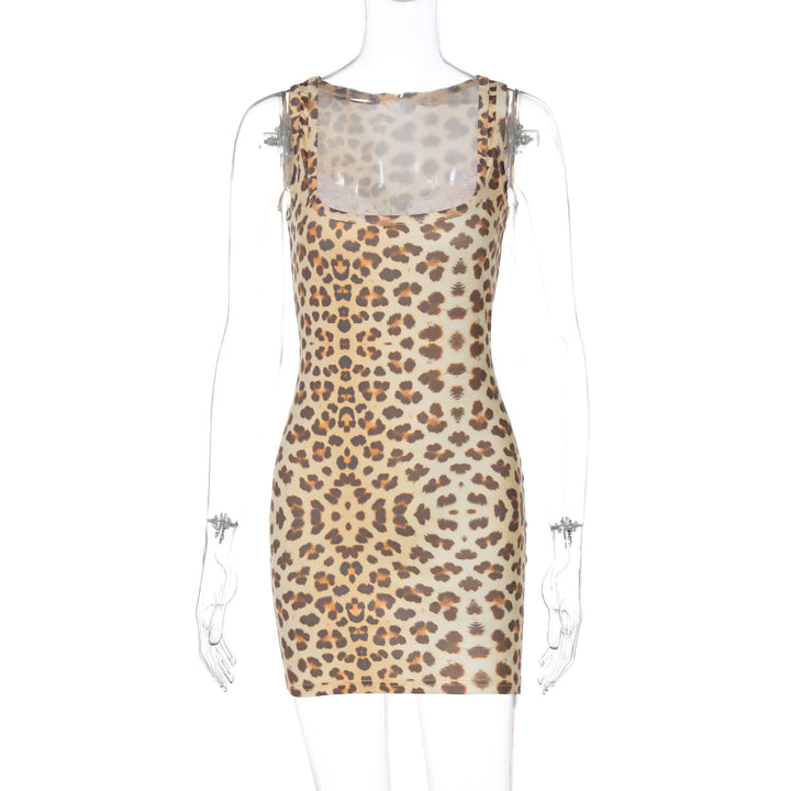 Damen Enges Leopard Kleid Echo Archiv