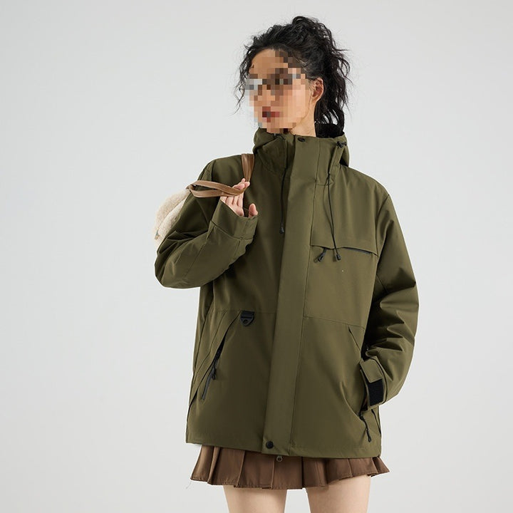 Herren Wasserdichte und atmungsaktive Ski‑ und Snowboardjacke mit Kapuze, Multi‑Taschen & Thermoversiegelung Echoarchiv