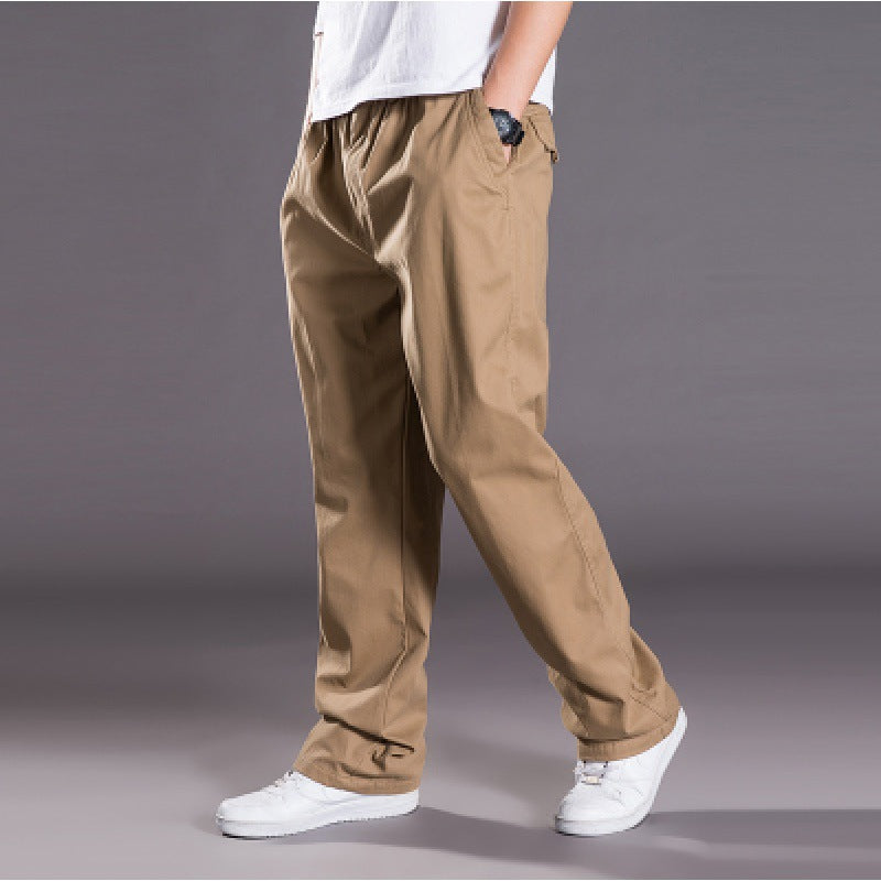 Herren Relaxed-Fit Freizeit-Chinohose mit elastischem Tunnelzug, vorgeformtem Bund und geradem Bein Echo Archiv