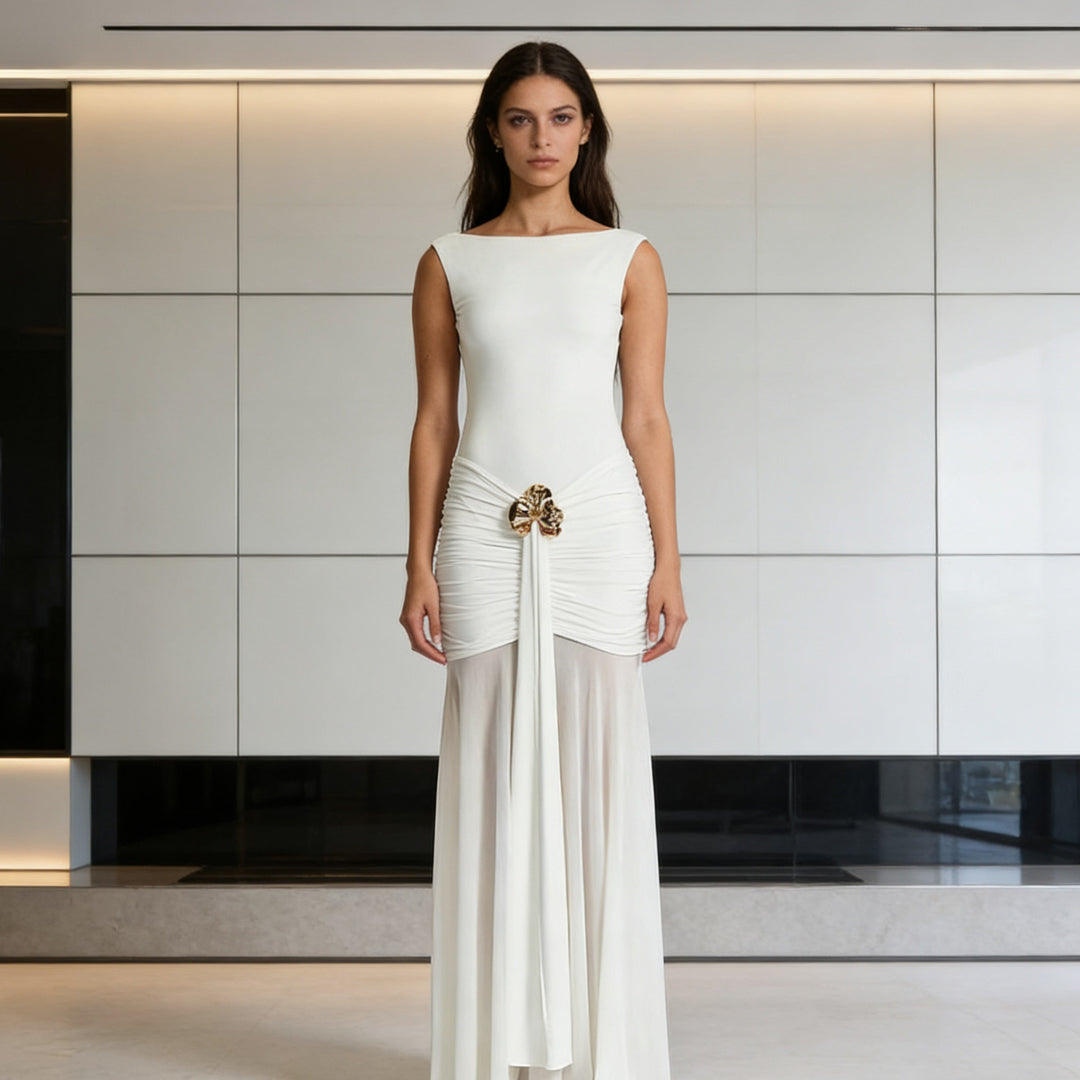 Damen Bodycon Abendkleid mit dekorativem Schößchen Echo Archiv