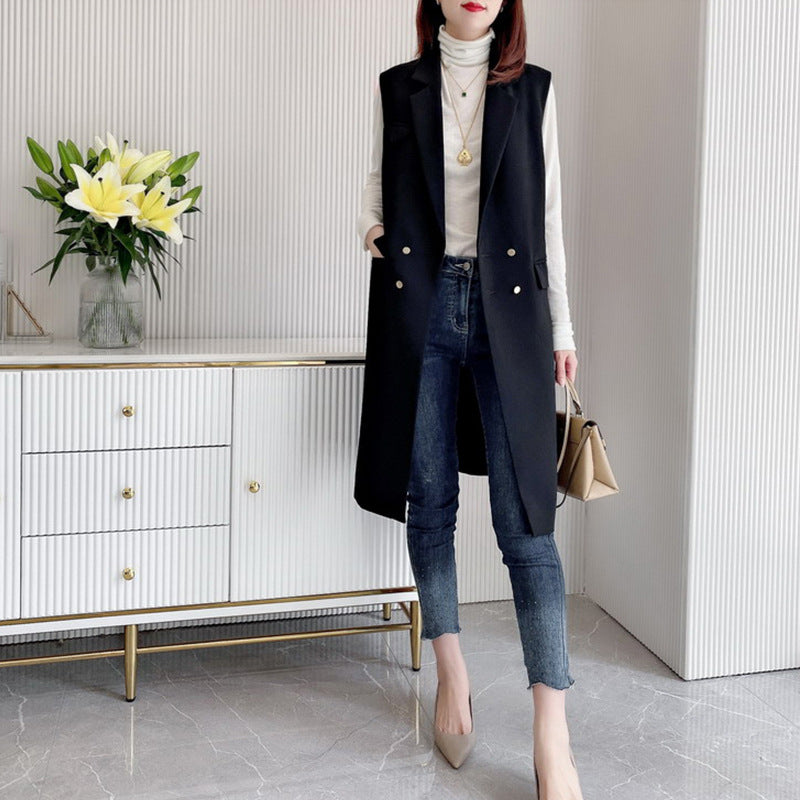 Damen Elegante Weste mit Gürtel Echoarchiv