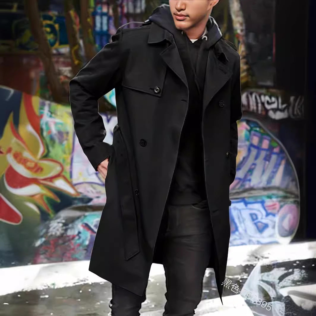 Herren eleganter Trenchcoat mit praktischen Taschen Echoarchiv