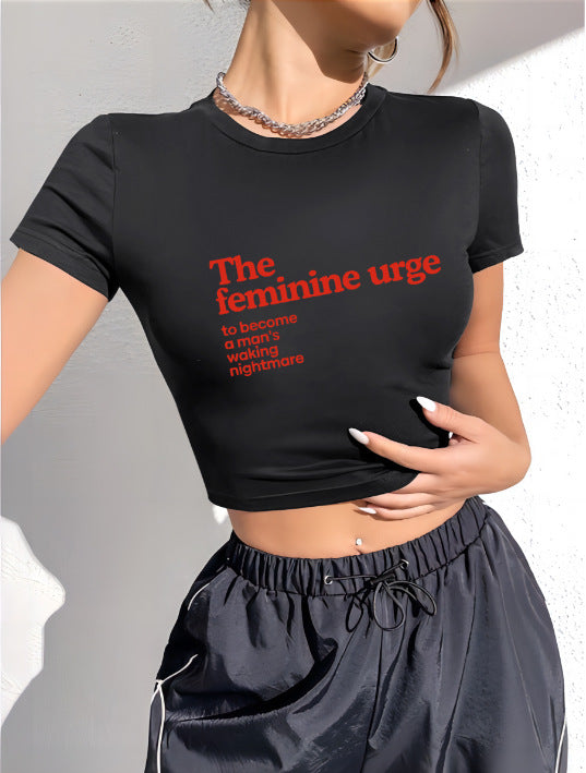 Damen Crop-Top mit innovativem Spinnen-Netz-Design Echo Archiv