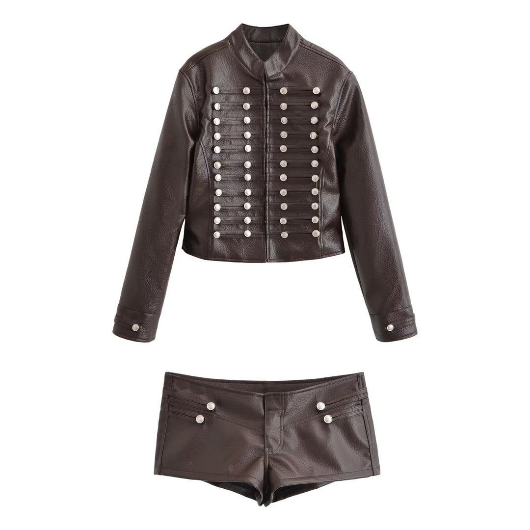 Damen Kurzjacke im Matrosen-Militärmix mit dekorativen Reihen und Stehkragen Echo Archiv