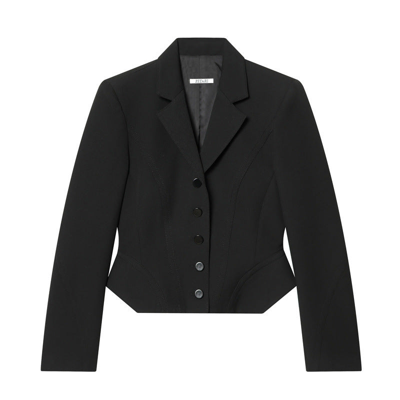 Damen Kurzblazer im Sculpted‑Look mit Wiener Nähten und figurformender Silhouette Echo Archiv