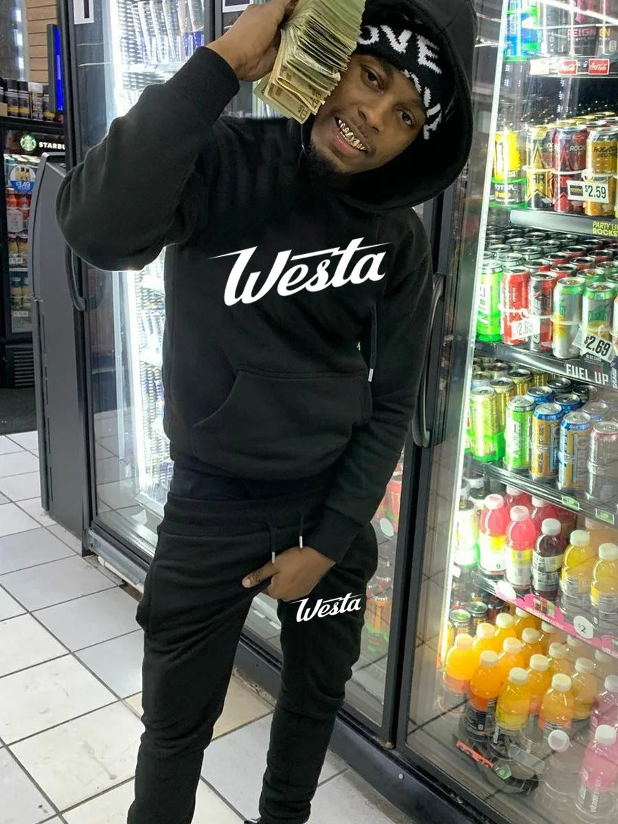 Herren Freizeit Hoodie und Jogginghose Set mit stilvollem Logo Echoarchiv