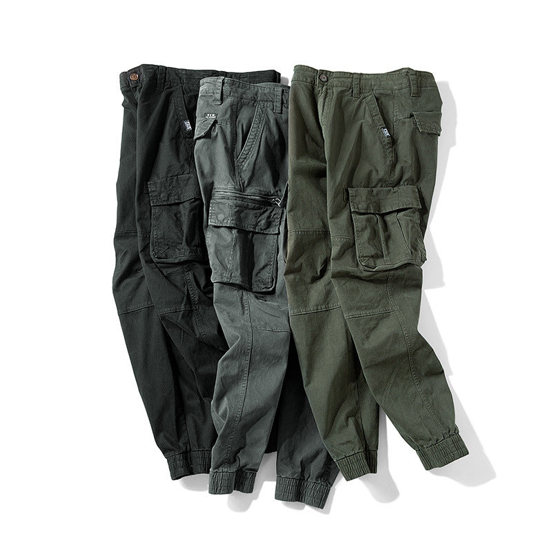 Herren Tapered‑Cargohose im Joggerstil mit Knieabnähern, Mehrfachtaschen und elastischen Knöchelbündchen Echo Archiv