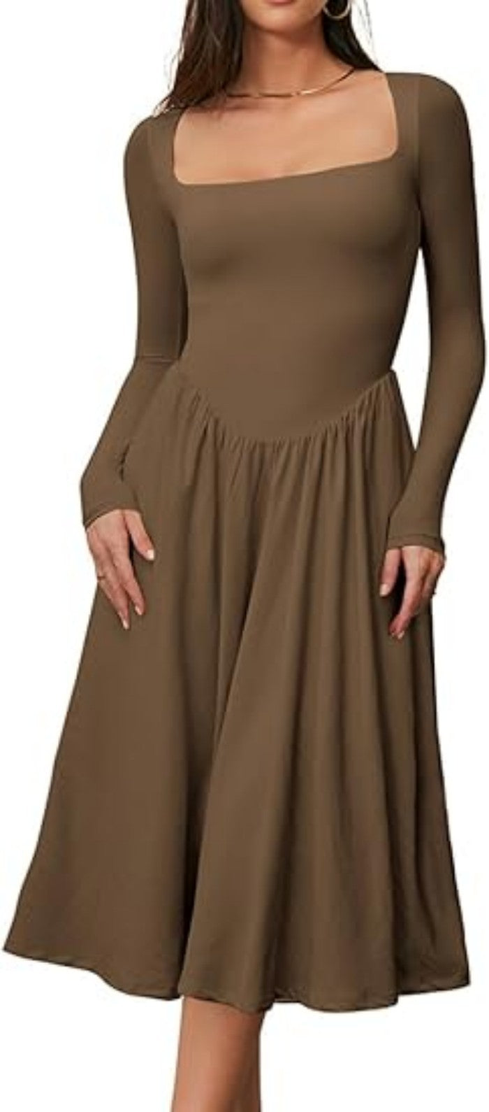 Damen Elegantes Langarm-Sommerkleid Echo Archiv