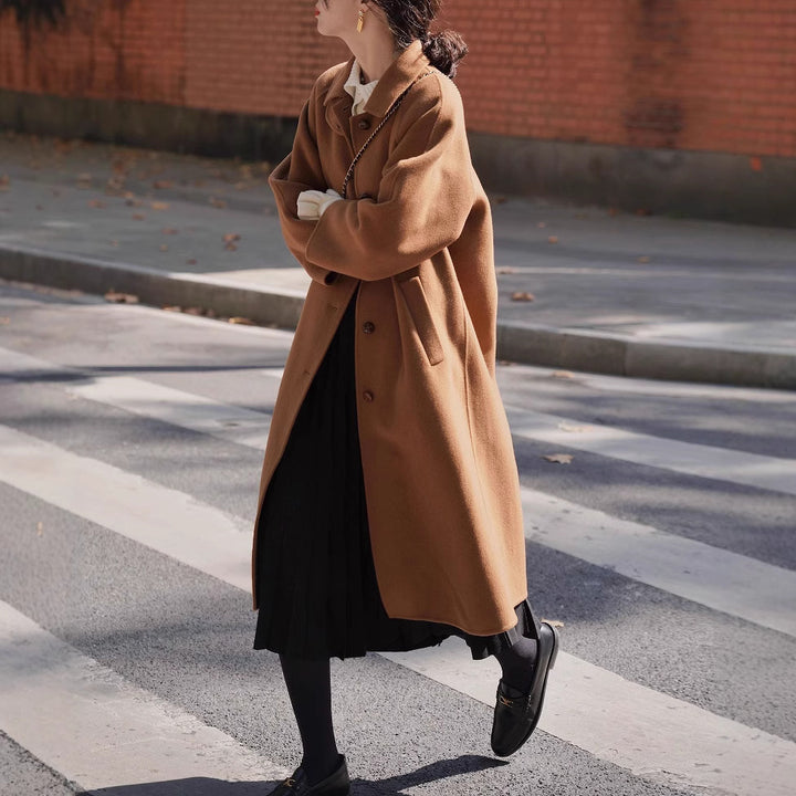Damen Modische Oversize Wolljacke Echoarchiv