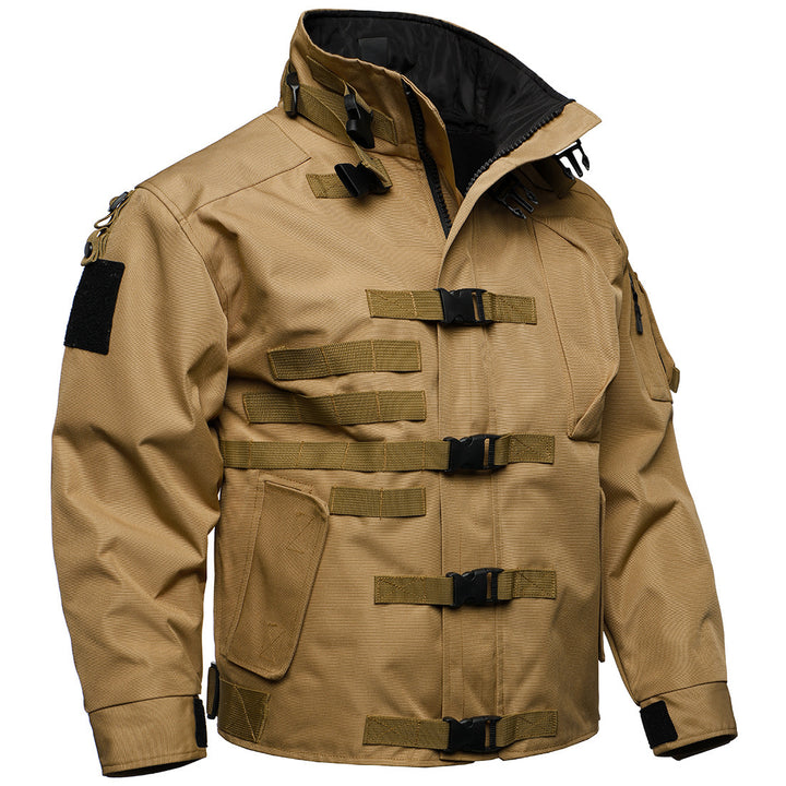 Herren Taktische Feldjacke mit modularen Steckverschlüssen und verstaubarer Kapuze Echo Archiv