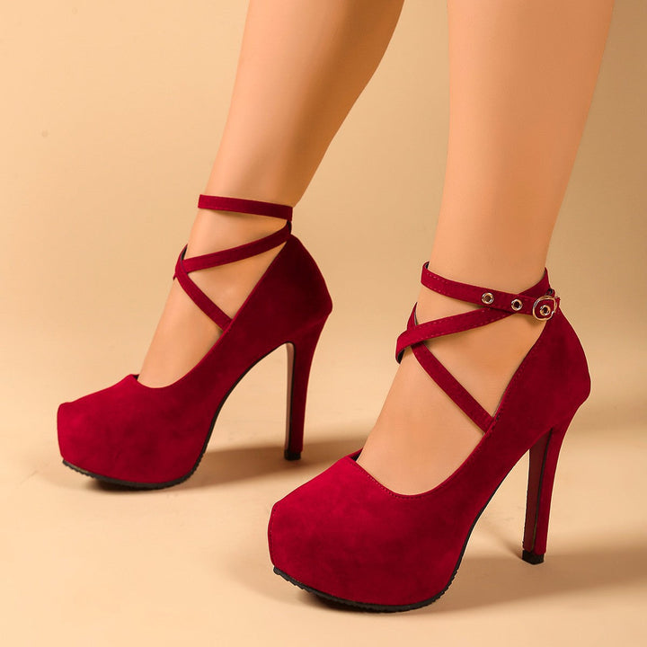 Damen High-Heels mit raffiniertem Riemendesign und geschwungenem Absatz Echoarchiv