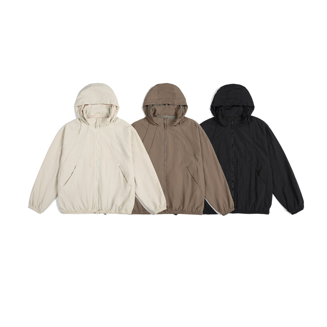 Unisex Leichte Kapuzenjacke im Oversize-Parka-Stil mit Tunnelzugbund Echoarchiv