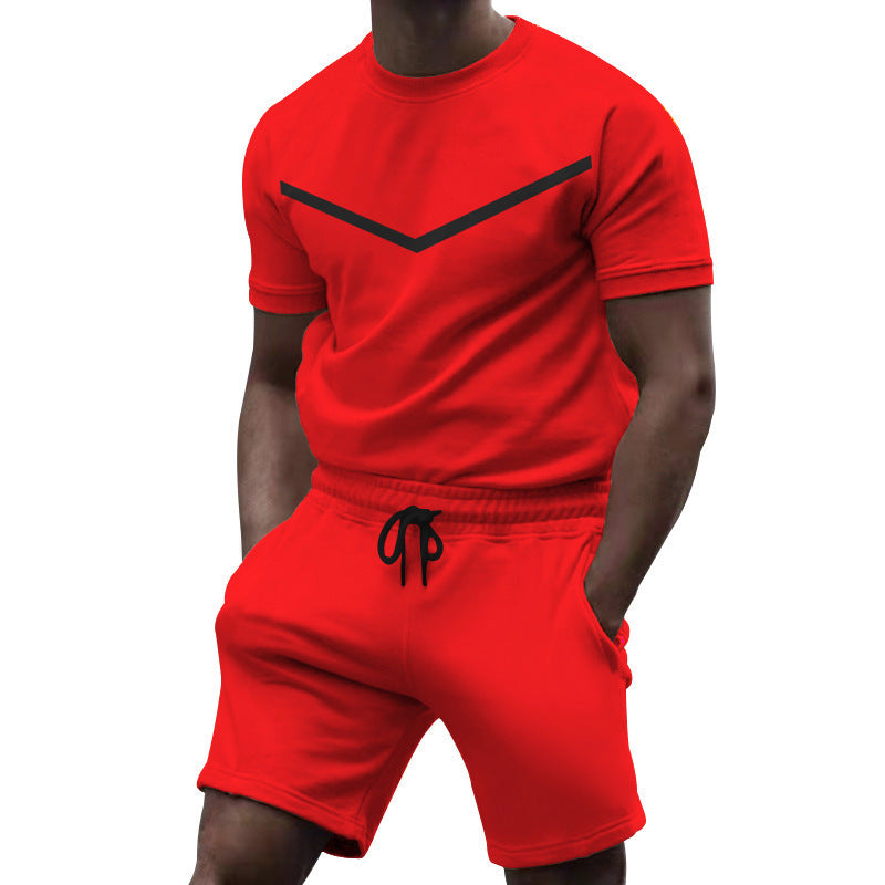 Herren Sportliches Kurzarmset mit elastischem Bund und seitlichen Taschen Echoarchiv