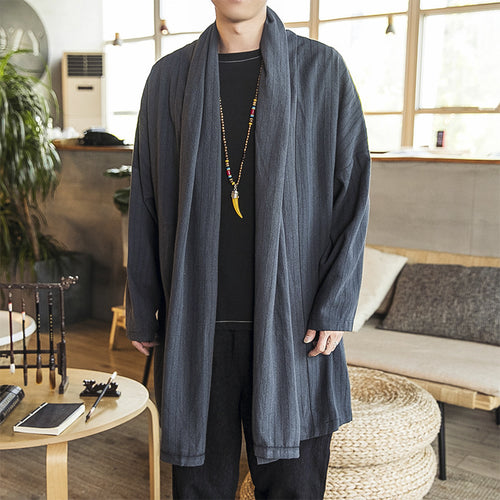Herren lässige Kimono-Jacke mit elegantem Schnitt und weichem Gewebe Echoarchiv