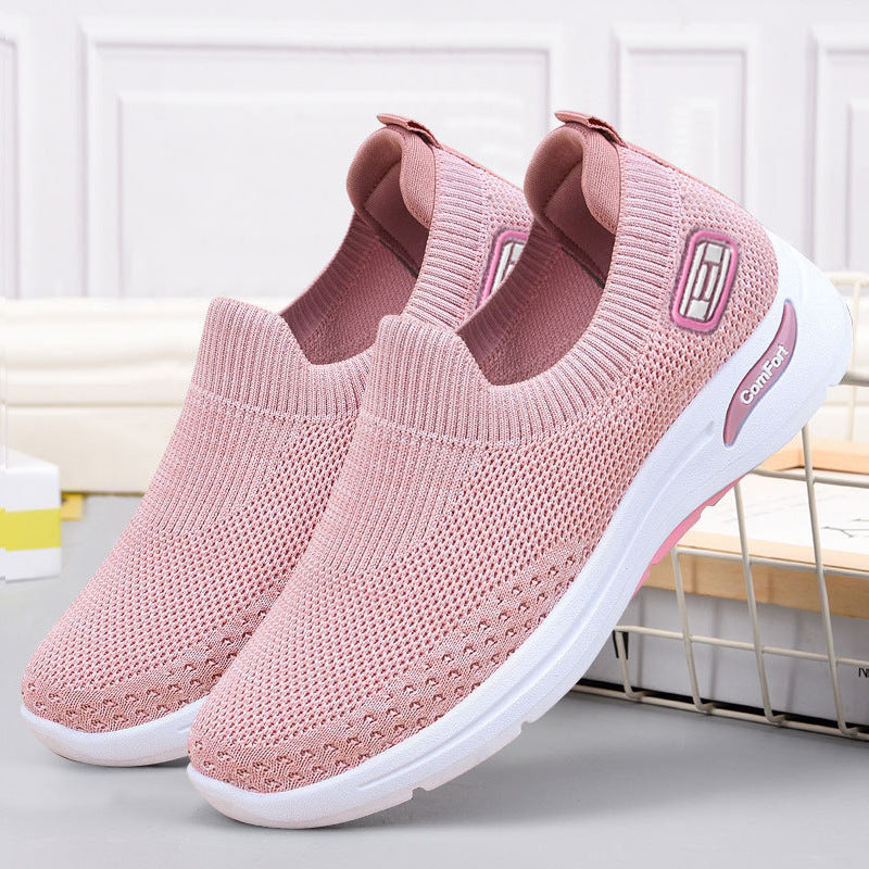 Damen nan nahtloser Strick-Slipper mit elastischem Einstieg und stoßdämpfender Komfortsohle Echo Archiv