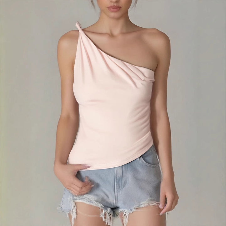 Damen asymmetrisches Top mit elegantem Ein-Schulter-Schnitt und figurformendem Design Echo Archiv