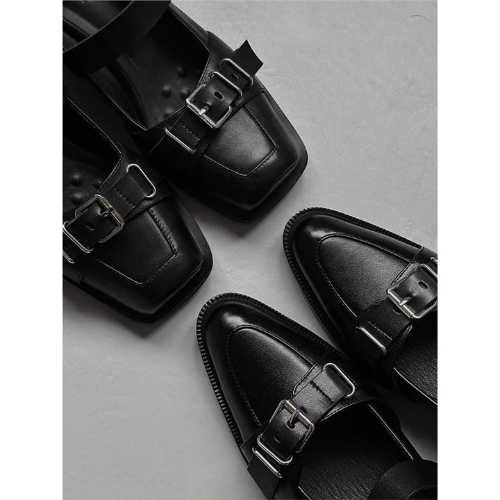 Damen Schnallen‑Monkstrap Slipper mit niedrigem Blockabsatz Echo Archiv