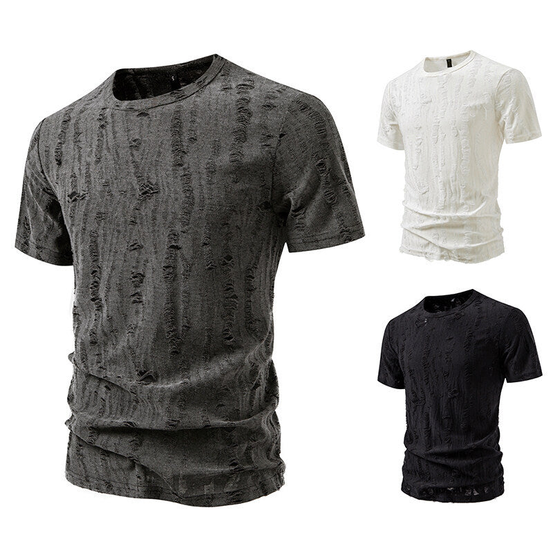 Herren T-Shirt mit strukturiertem Vintage-Design Echoarchiv