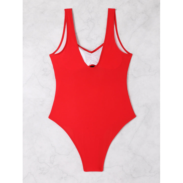 Damen Cut-Out Badeanzug mit floralem Detail und figurformendem Schnitt Echo Archiv