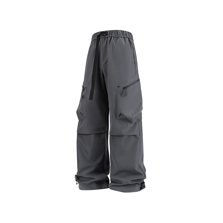 Herren Weite Utility‑Cargohose mit elastischem Bund, Reißverschluss‑Taschen und verstellbarem Saum Echo Archiv