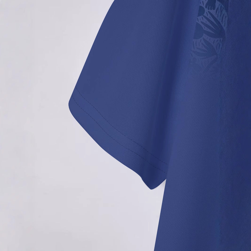 Herren Poloshirt mit floralem Design und atmungsaktiver Textur Echoarchiv