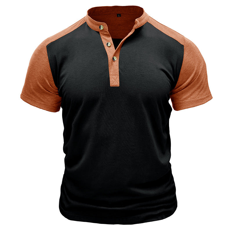 Herren sportliches Kurzarm-Hemd mit modernem Kragen und strukturiertem Design Echoarchiv