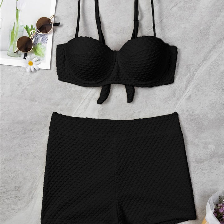 Damen Hoch tailliertes Bikini-Set mit gepolstertem Oberteil Echo Archiv