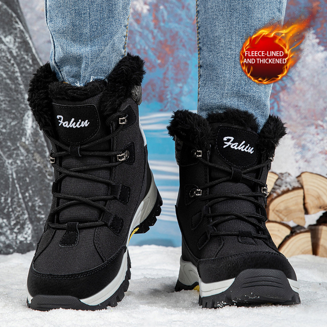 Damen Gefütterte Winter‑Trekkingstiefel mit Kunstfellkragen und griffiger Profilsohle Echo Archiv