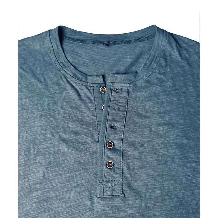 Herren elegantes Langarmshirt mit Knopfleiste Echoarchiv