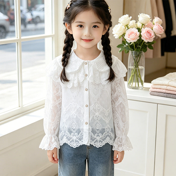 Damen elegante Spitzenbluse Echo Archiv
