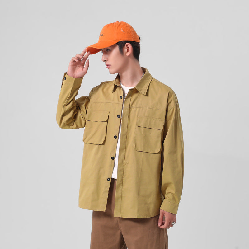 Herren robustes Utility-Hemd mit großen Taschen Echoarchiv