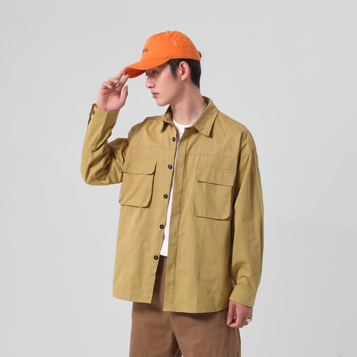 Herren robustes Utility-Hemd mit großen Taschen Echoarchiv