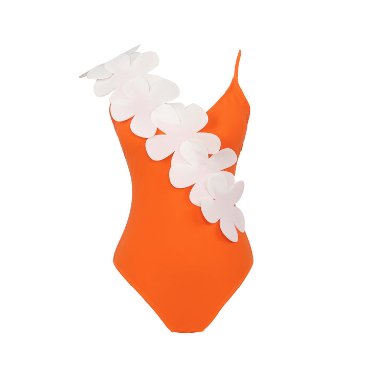 Damen Eleganter Einteiler Badeanzug mit floralem 3D-Design Echo Archiv