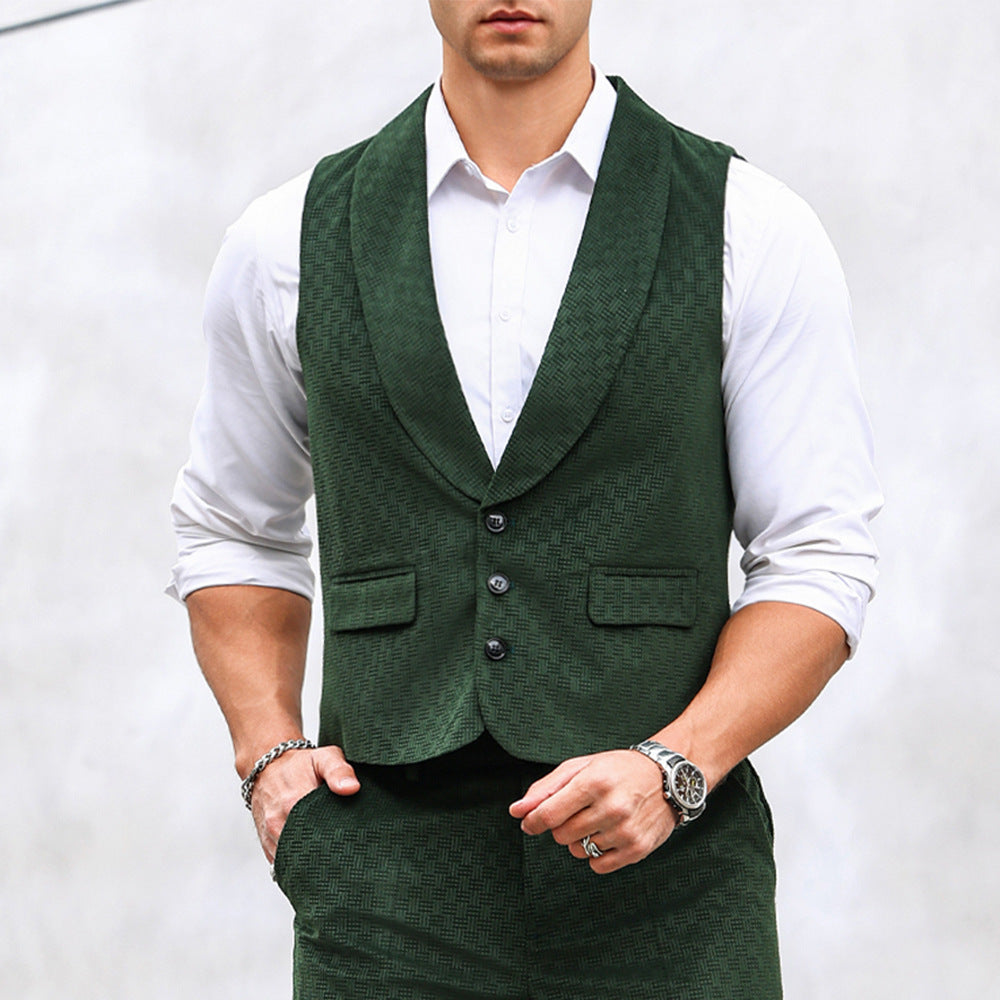 Herren elegante Weste mit strukturiertem Design und modernen Details Echoarchiv