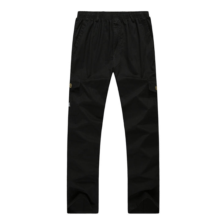 Herren Cargo-Hose mit elastischem Bund, geradem Bein und Mehrfach-Taschen – Bravaro