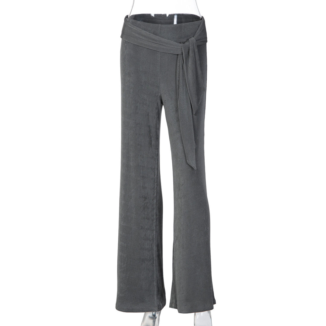 Damen Fließende Palazzohose mit stylischem Wickelband Echo Archiv