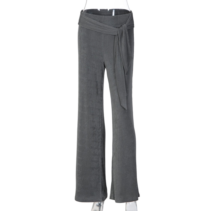 Damen Fließende Palazzohose mit stylischem Wickelband Echo Archiv