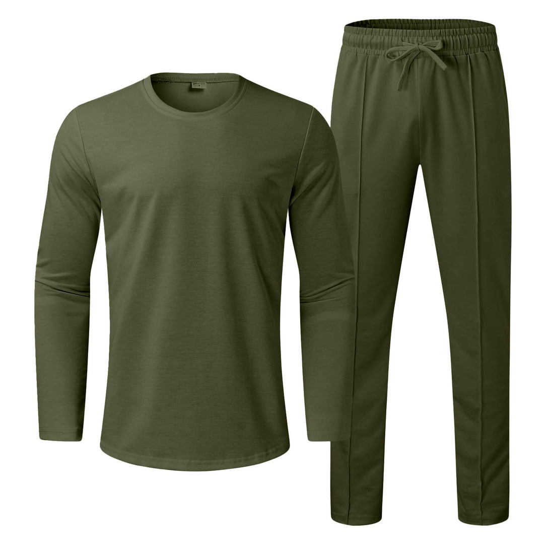 Herren Freizeit-Loungewear-Set mit Langarmshirt und bequemen Jogginghosen Echoarchiv