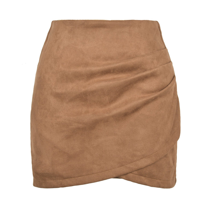 Damen High-Waist Wickelrock aus samtigem Mikrofaser – Rosévia