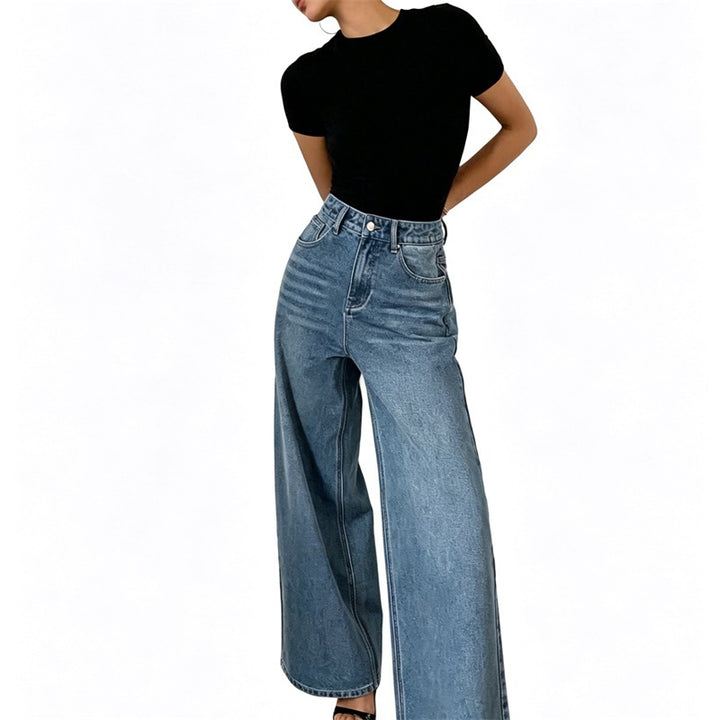 Damen Jeanshose mit hoher Taille und weitem Bein Echo Archiv