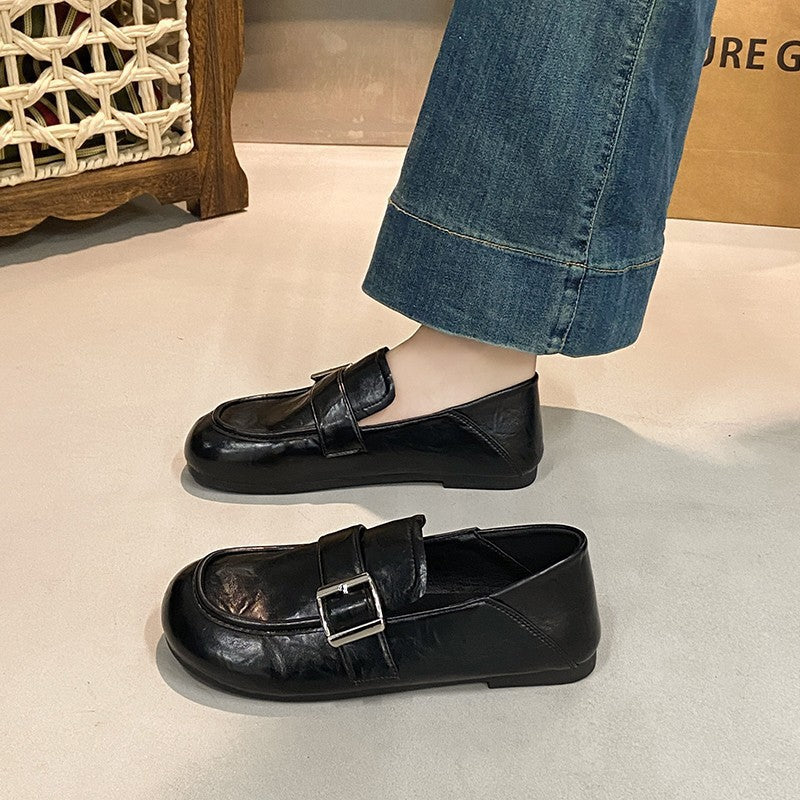 Damen Modische Mokassins mit glamourösen Schnallen-Detail – Lioré