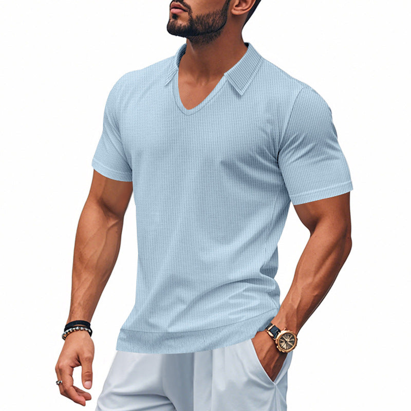 Herren Polo-Shirt mit strukturiertem Design und modernem Schnitt Echoarchiv